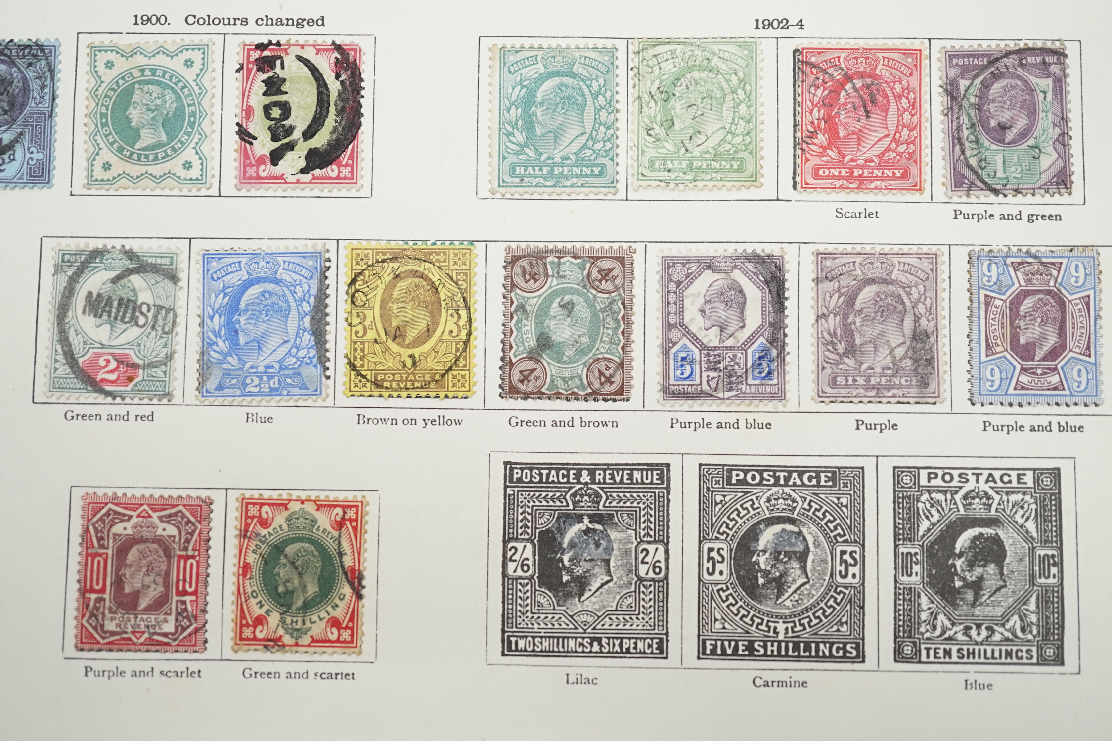 British Empire collection in two albums including 19th century stamps